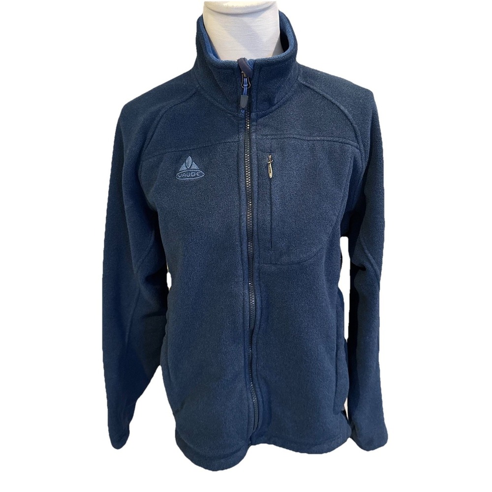 VAUDE Fleece Full Zip Teal Blue Jacket SZ LG Outdoor Polartec Hiking - Picture 2 of 13